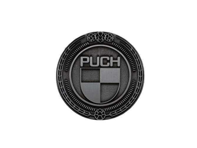 Badge / embleem Puch logo zilver 47mm RealMetal product